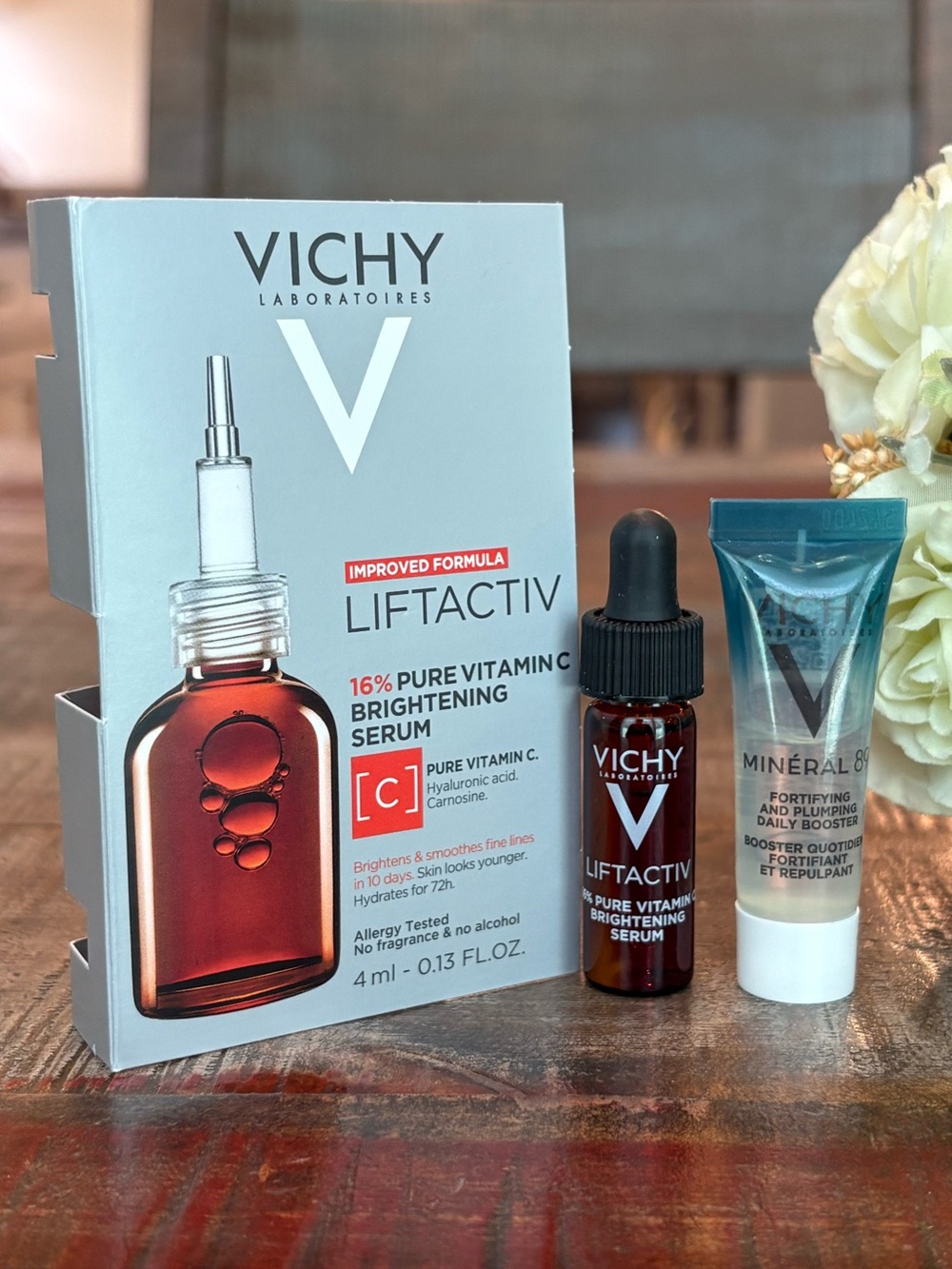 NEW Vichy LIFTACTIV Vitamin C Brightening SERUM + MINERAL 89 Daily Booster MINIS